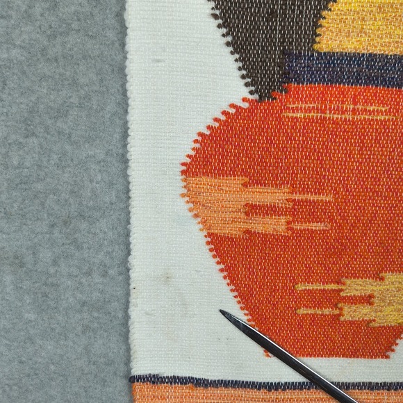 Vintage Southwest Table Runner Textile Pottery Native American Mexican Handmade - Picture 7 of 8